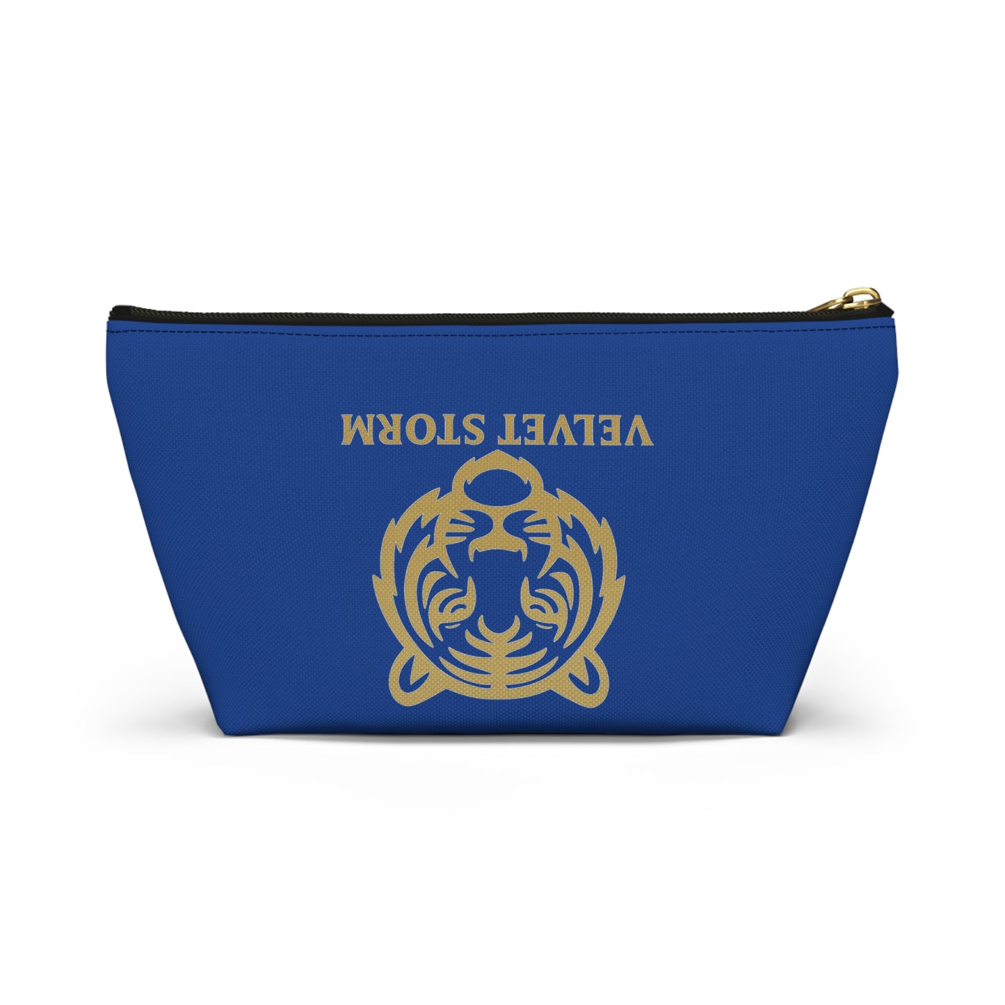 Velvet Storm Tiger Accessory Pouch - Stylish Makeup Bag, Travel Organizer, Gift for Her, Wild Animal Design, Cute Storage Solution