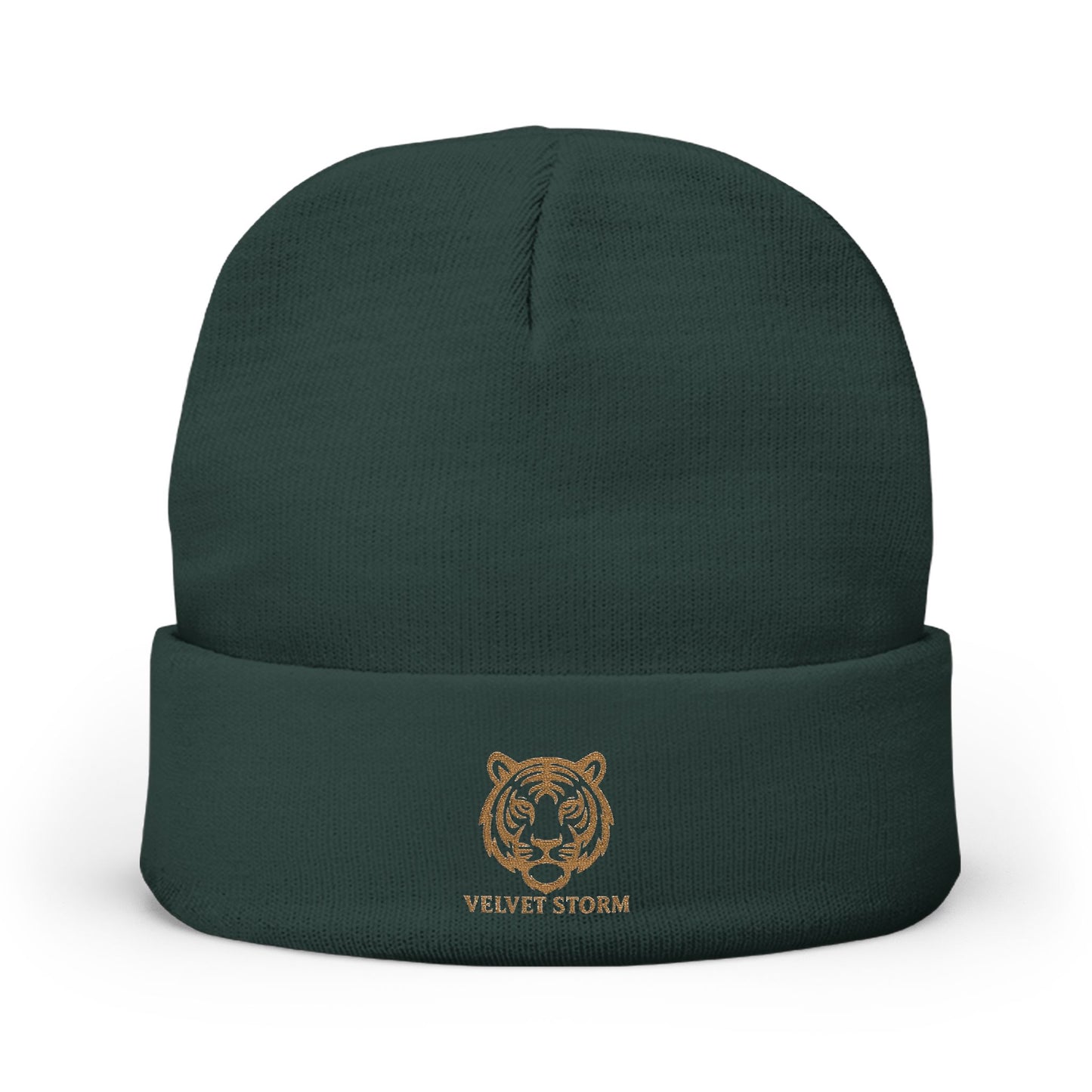 Embroidered Tiger Knit Beanie - Cozy Winter Hat, Gift for Animal Lovers, Stylish Beanie for Every Occasion, Winter Fashion