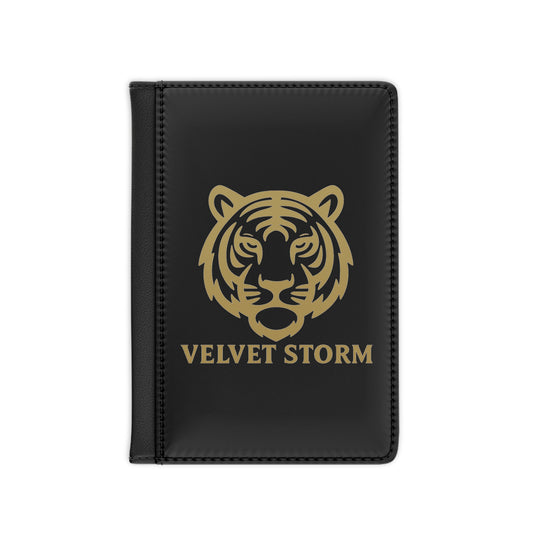 Stylish Passport Cover with Velvet Storm Tiger Design, Travel Accessory, Adventure Gift, Unique Travel Holder, Tiger Lover Gift
