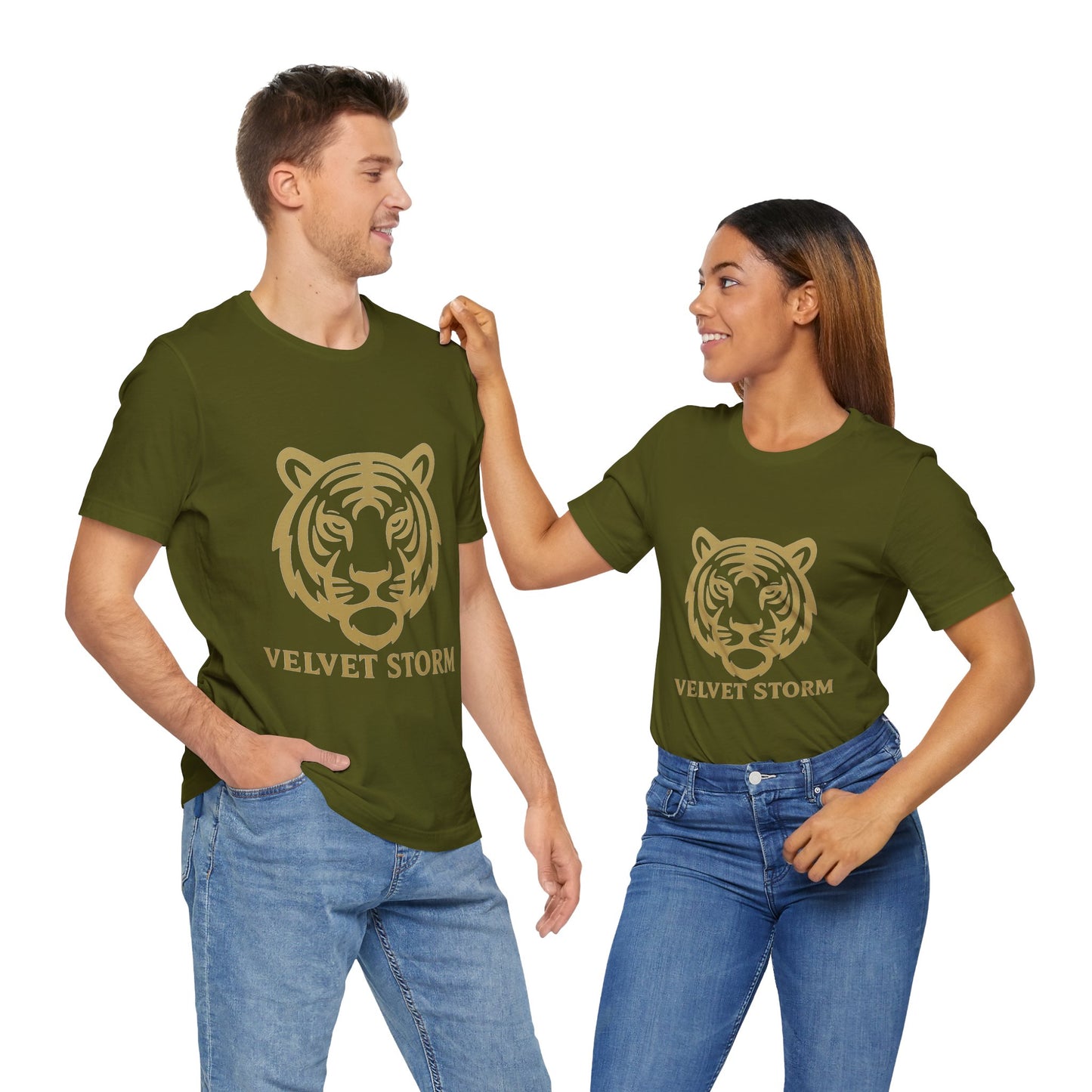 Stylish Tiger Print Tee, Unisex Jersey T-Shirt, Relaxed Fit Top, Gift for Wildlife Lovers, Casual Wear