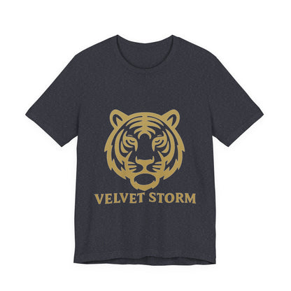 Stylish Tiger Print Tee, Unisex Jersey T-Shirt, Relaxed Fit Top, Gift for Wildlife Lovers, Casual Wear