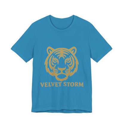 Stylish Tiger Print Tee, Unisex Jersey T-Shirt, Relaxed Fit Top, Gift for Wildlife Lovers, Casual Wear