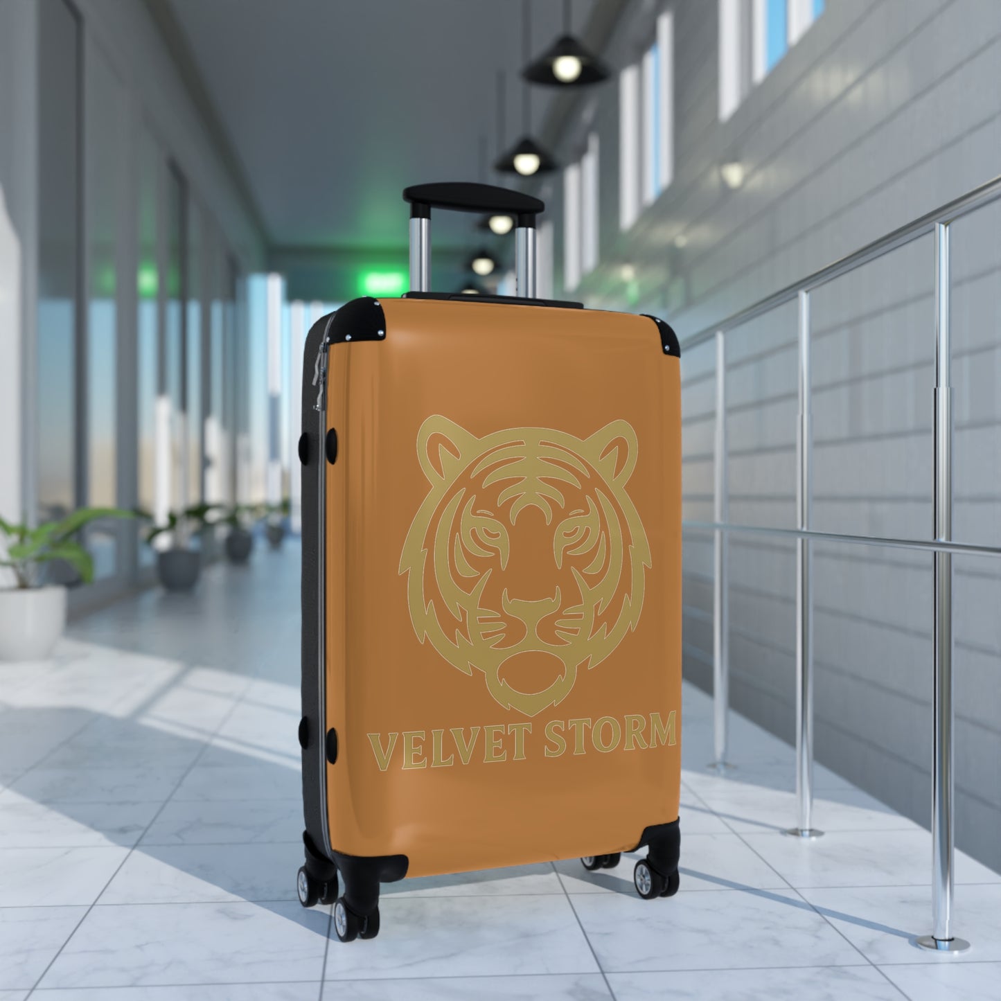 Travel Suitcase with Tiger Design, Stylish Luggage, Animal Print Travel Gear, Vacation Suitcase, Personalized Travel Bag
