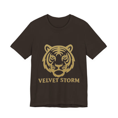 Stylish Tiger Print Tee, Unisex Jersey T-Shirt, Relaxed Fit Top, Gift for Wildlife Lovers, Casual Wear