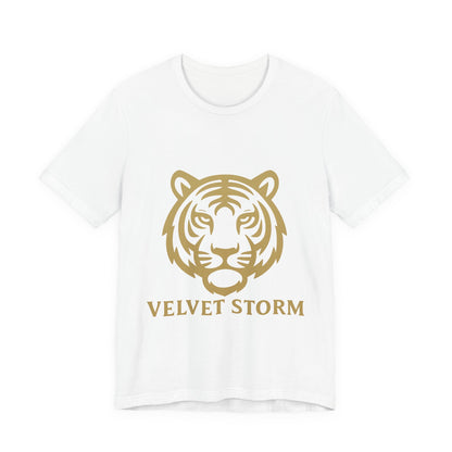 Stylish Tiger Print Tee, Unisex Jersey T-Shirt, Relaxed Fit Top, Gift for Wildlife Lovers, Casual Wear