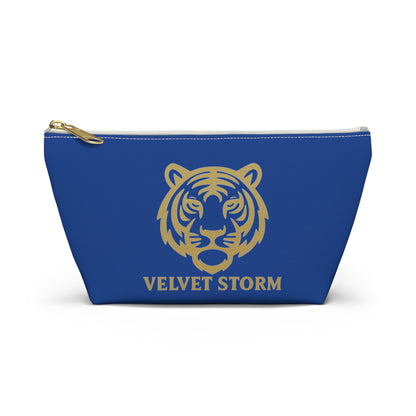 Velvet Storm Tiger Accessory Pouch - Stylish Makeup Bag, Travel Organizer, Gift for Her, Wild Animal Design, Cute Storage Solution