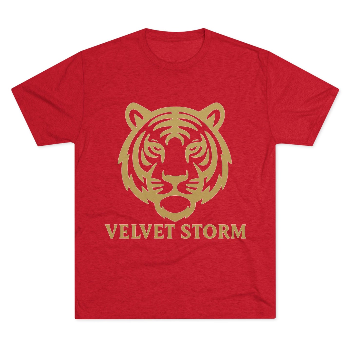 Stylish Tiger Graphic Tee, Unisex Tri-Blend Crew T-Shirt, Animal Lover Gift, Casual Wear, Trendy Apparel, Velvet Storm