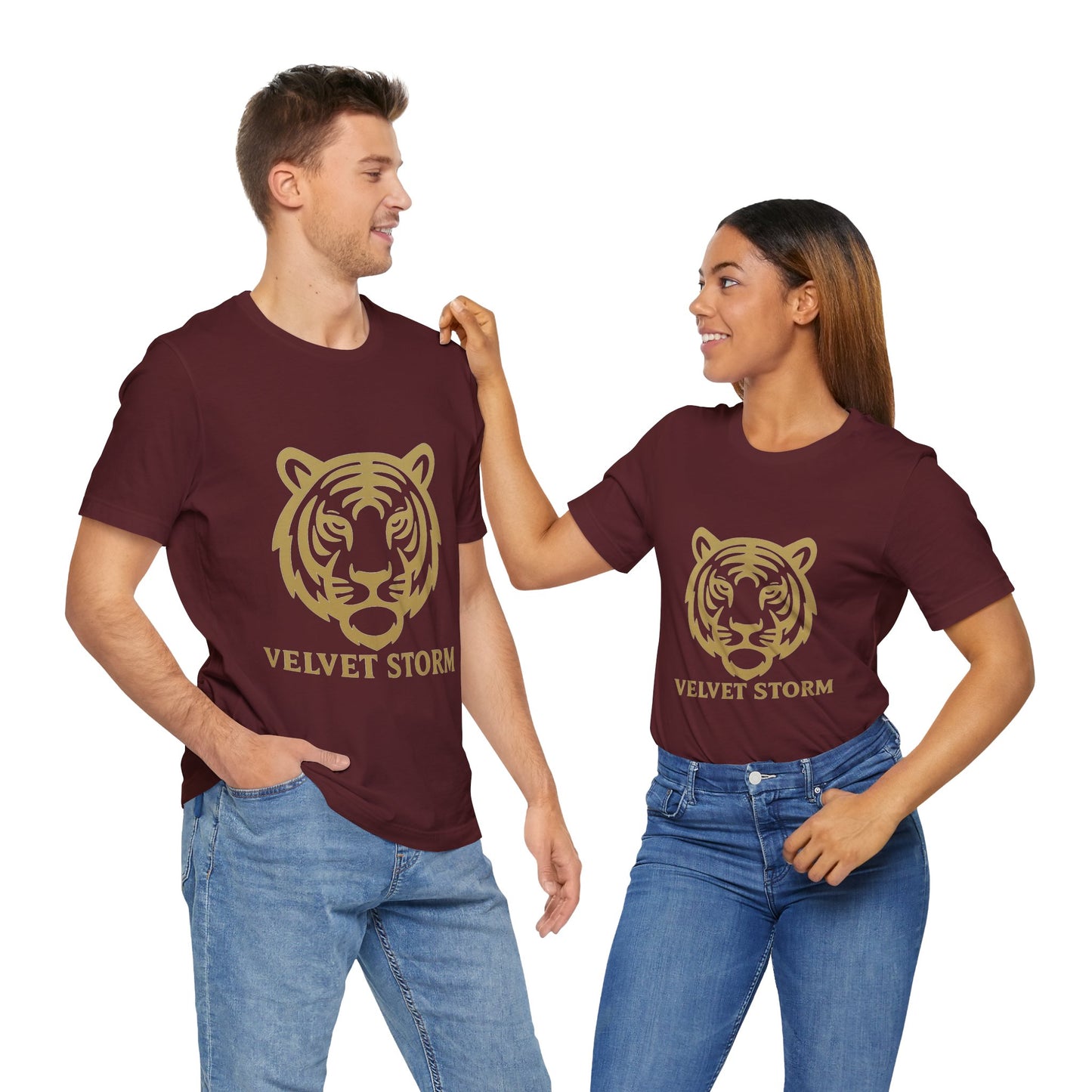Stylish Tiger Print Tee, Unisex Jersey T-Shirt, Relaxed Fit Top, Gift for Wildlife Lovers, Casual Wear