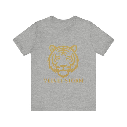 Stylish Tiger Print Tee, Unisex Jersey T-Shirt, Relaxed Fit Top, Gift for Wildlife Lovers, Casual Wear