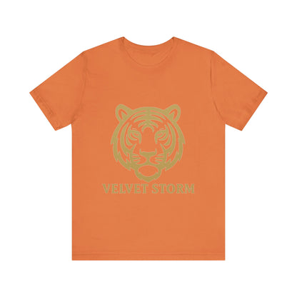 Stylish Tiger Print Tee, Unisex Jersey T-Shirt, Relaxed Fit Top, Gift for Wildlife Lovers, Casual Wear