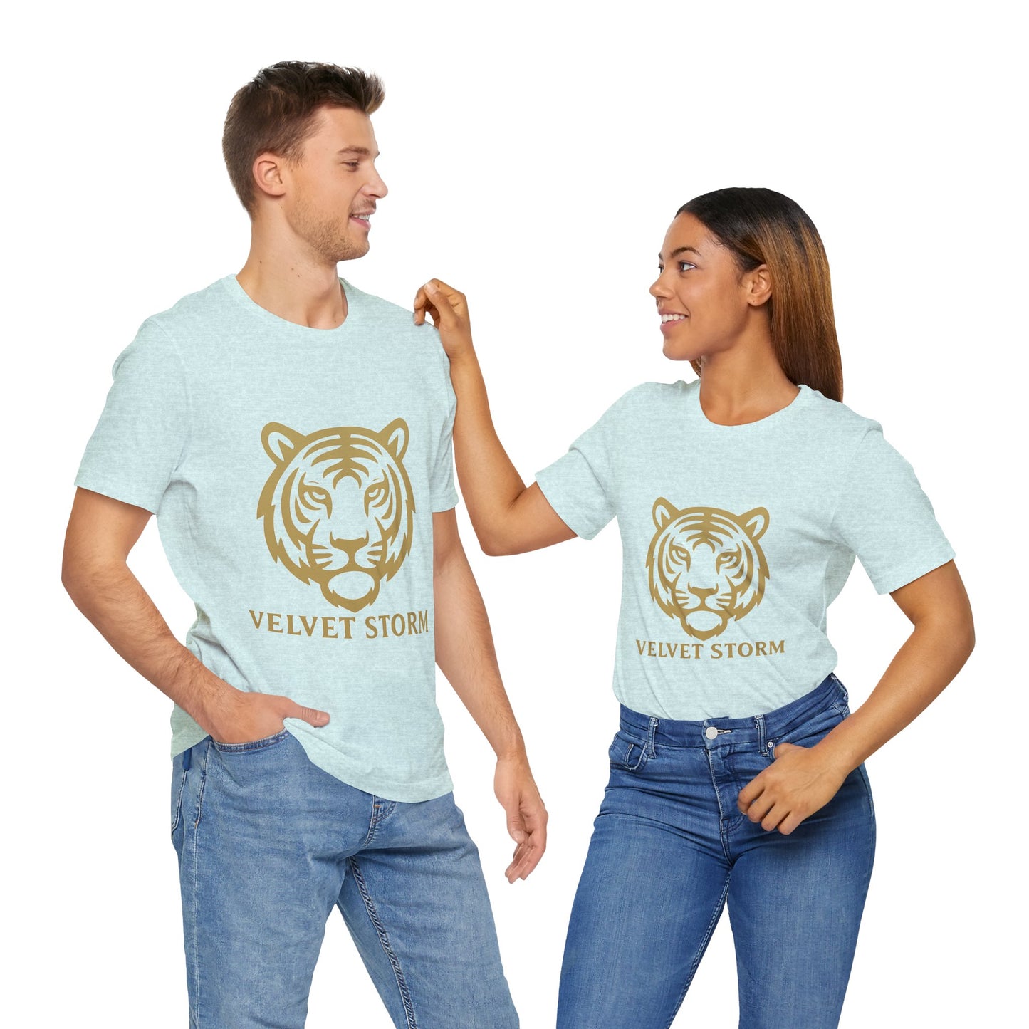 Stylish Tiger Print Tee, Unisex Jersey T-Shirt, Relaxed Fit Top, Gift for Wildlife Lovers, Casual Wear