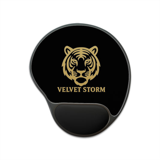 Luxury Tiger Mouse Pad with Wrist Rest | Ergonomic Desk Accessory, Computer Gift, Office Decor, Stylish Gaming Pad, Velvet Storm Design