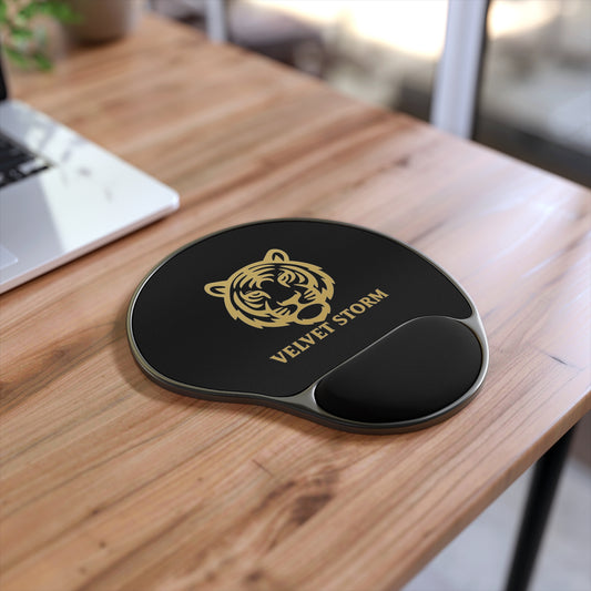 Luxury Tiger Mouse Pad with Wrist Rest | Ergonomic Desk Accessory, Computer Gift, Office Decor, Stylish Gaming Pad, Velvet Storm Design