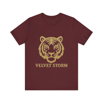 Stylish Tiger Print Tee, Unisex Jersey T-Shirt, Relaxed Fit Top, Gift for Wildlife Lovers, Casual Wear
