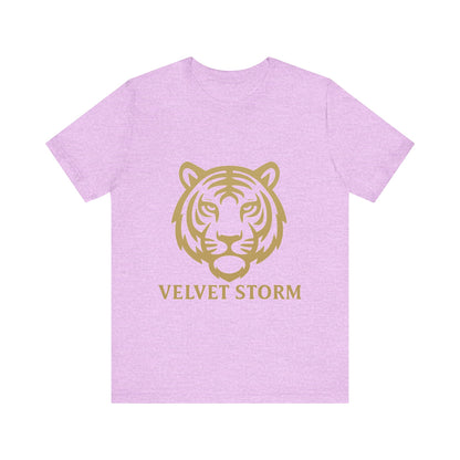 Stylish Tiger Print Tee, Unisex Jersey T-Shirt, Relaxed Fit Top, Gift for Wildlife Lovers, Casual Wear