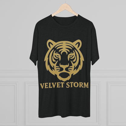 Stylish Tiger Graphic Tee, Unisex Tri-Blend Crew T-Shirt, Animal Lover Gift, Casual Wear, Trendy Apparel, Velvet Storm