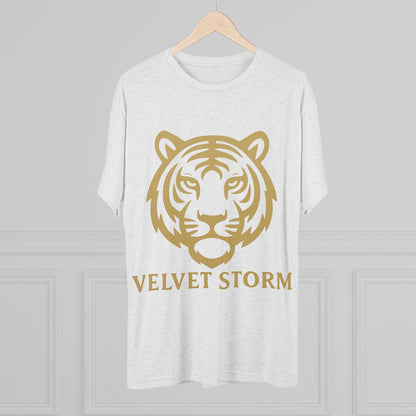 Stylish Tiger Graphic Tee, Unisex Tri-Blend Crew T-Shirt, Animal Lover Gift, Casual Wear, Trendy Apparel, Velvet Storm