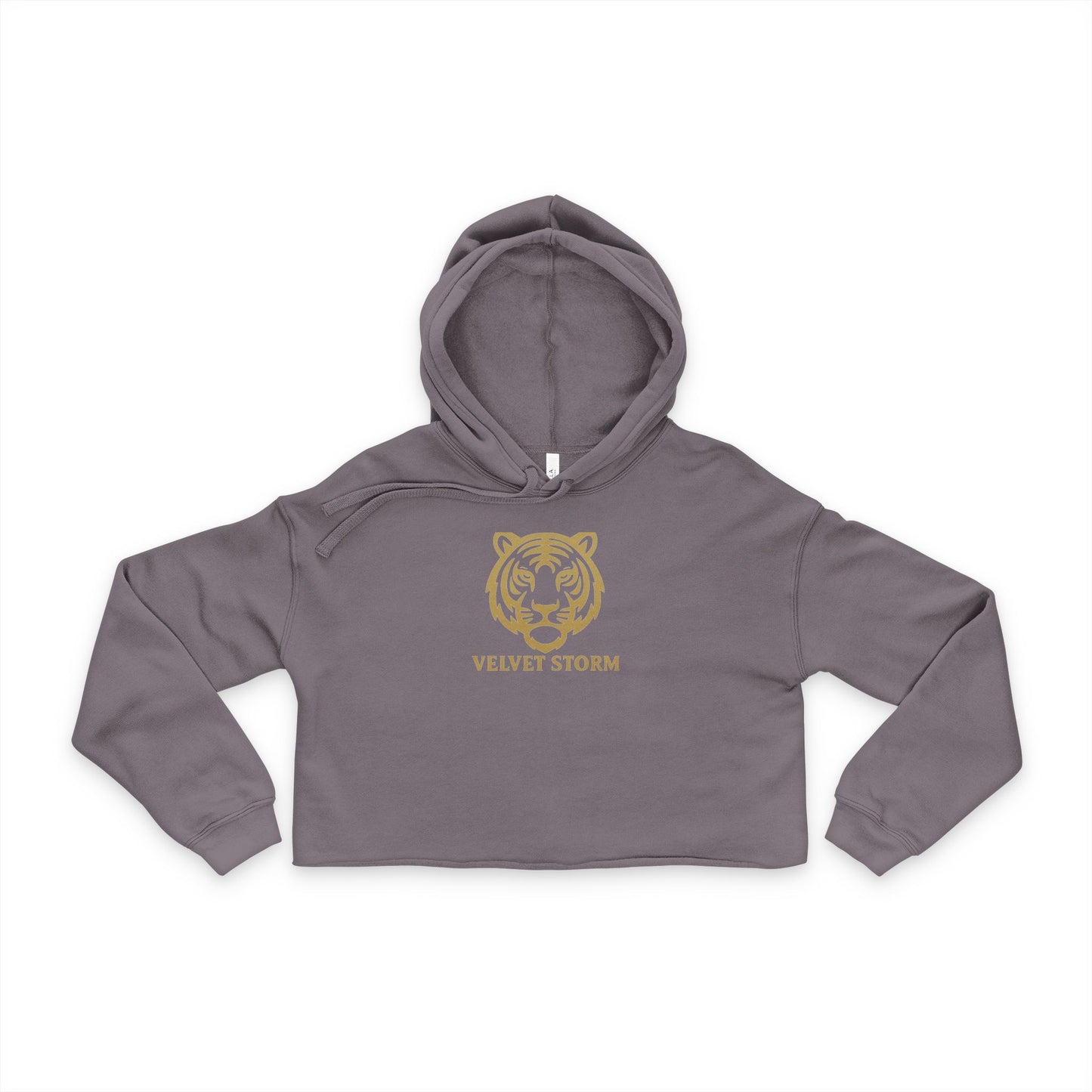 Stylish Women's Cropped Hoodie with Gold Tiger Design | Trendy Athleisure Wear, Gift for Fashion Lovers, Cozy Casual Outfit