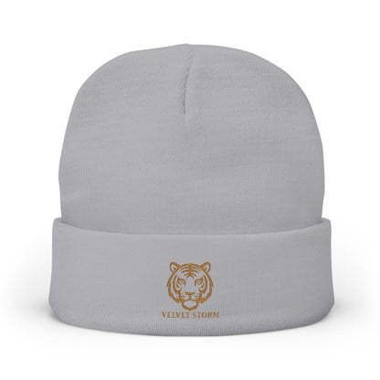 Embroidered Tiger Knit Beanie - Cozy Winter Hat, Gift for Animal Lovers, Stylish Beanie for Every Occasion, Winter Fashion