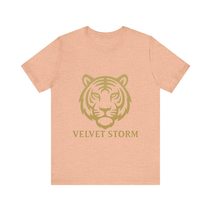 Stylish Tiger Print Tee, Unisex Jersey T-Shirt, Relaxed Fit Top, Gift for Wildlife Lovers, Casual Wear