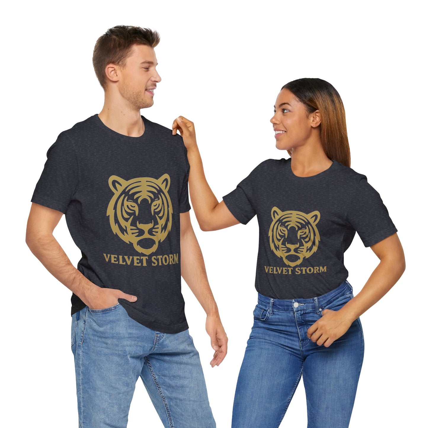 Stylish Tiger Print Tee, Unisex Jersey T-Shirt, Relaxed Fit Top, Gift for Wildlife Lovers, Casual Wear