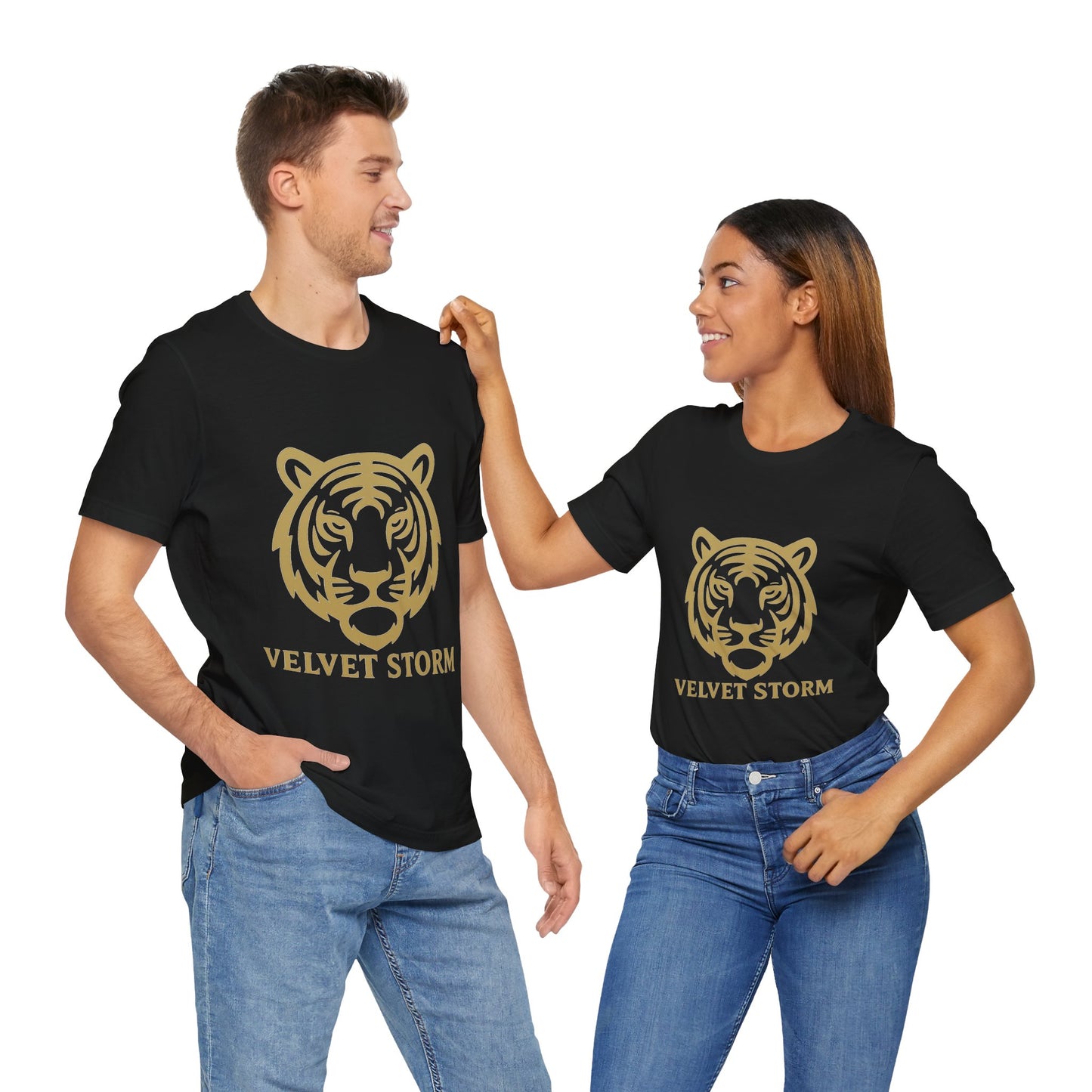 Stylish Tiger Print Tee, Unisex Jersey T-Shirt, Relaxed Fit Top, Gift for Wildlife Lovers, Casual Wear