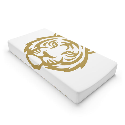 Gold Tiger Baby Changing Pad Cover, Nursery Decor, Baby Shower Gift, Modern Baby Room, Animal Print Bedding