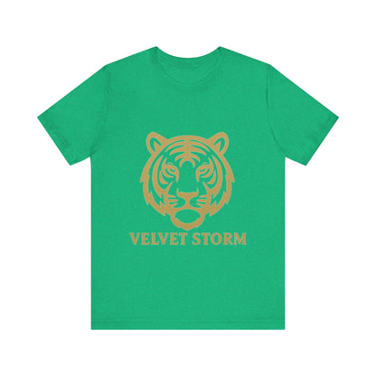 Stylish Tiger Print Tee, Unisex Jersey T-Shirt, Relaxed Fit Top, Gift for Wildlife Lovers, Casual Wear