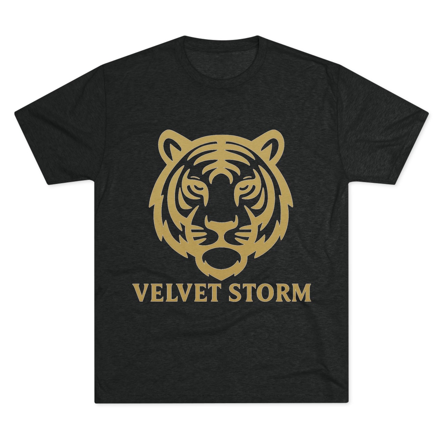 Stylish Tiger Graphic Tee, Unisex Tri-Blend Crew T-Shirt, Animal Lover Gift, Casual Wear, Trendy Apparel, Velvet Storm