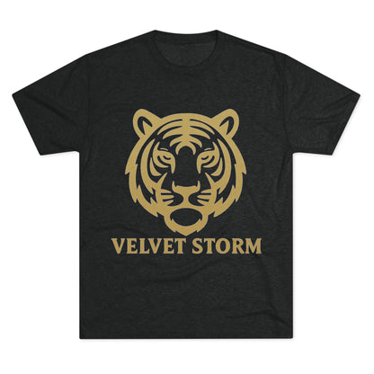 Stylish Tiger Graphic Tee, Unisex Tri-Blend Crew T-Shirt, Animal Lover Gift, Casual Wear, Trendy Apparel, Velvet Storm