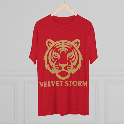 Stylish Tiger Graphic Tee, Unisex Tri-Blend Crew T-Shirt, Animal Lover Gift, Casual Wear, Trendy Apparel, Velvet Storm